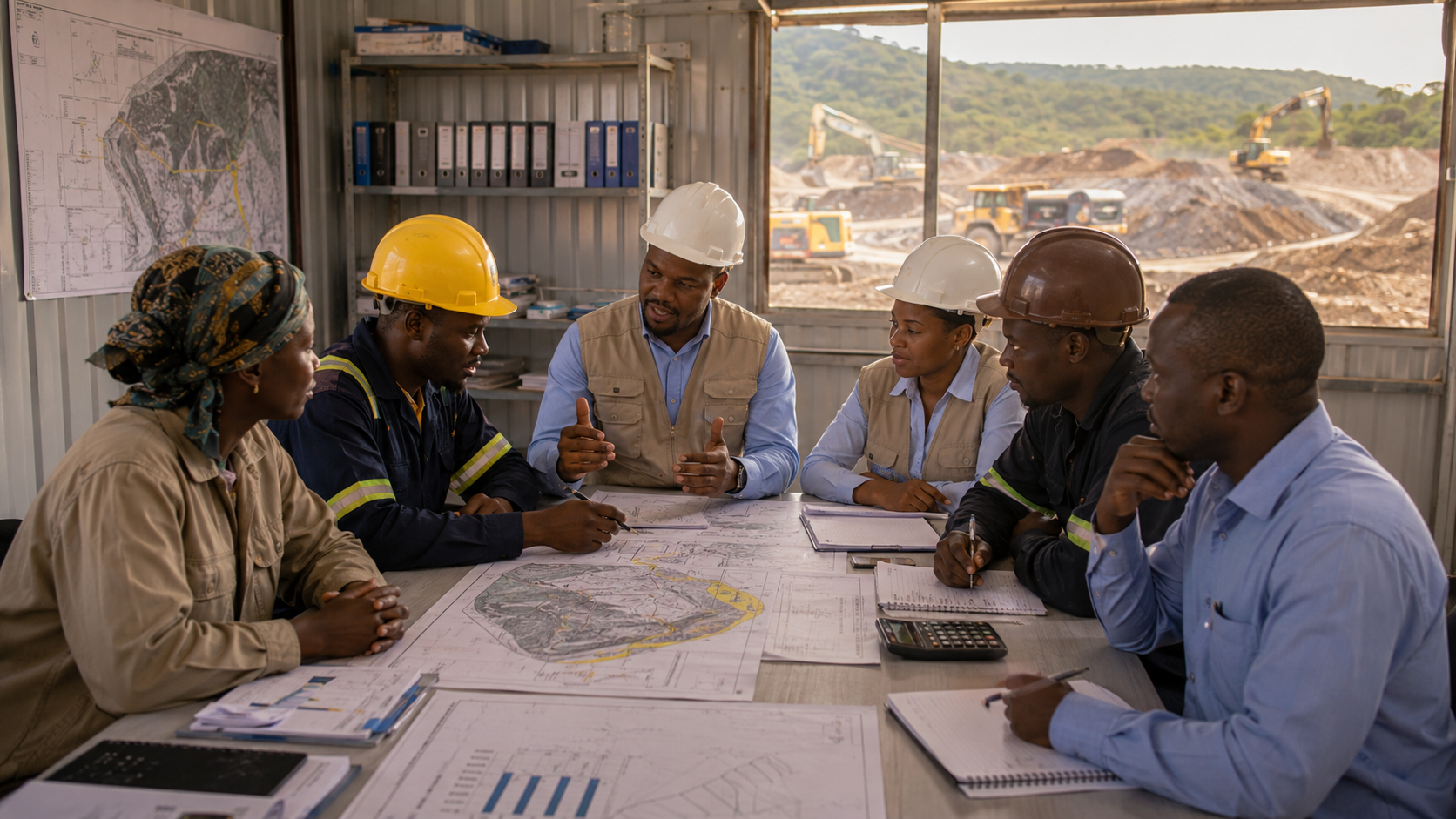 Mine planning and implementation support meeting in a field office
